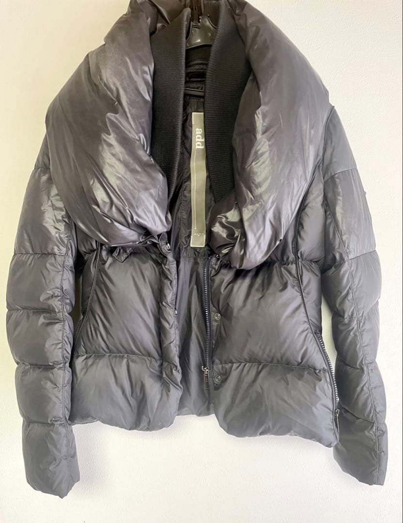 【ややスレ傷あり】add ダウンショートコート 黒