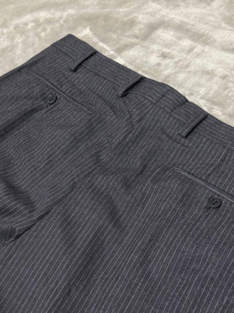 NEW YORKER ニューヨーカー グレー ストライプ ビジネススーツ AB7
