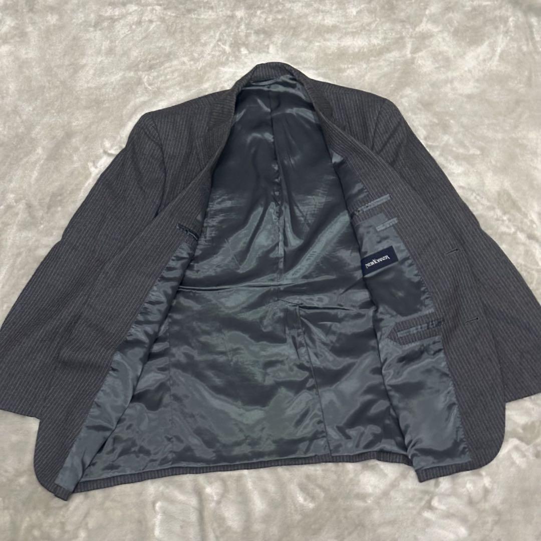 NEW YORKER ニューヨーカー グレー ストライプ ビジネススーツ AB7