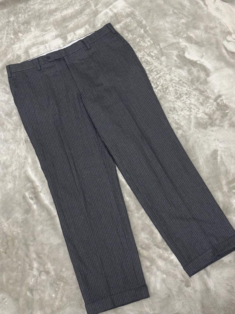 NEW YORKER ニューヨーカー グレー ストライプ ビジネススーツ AB7