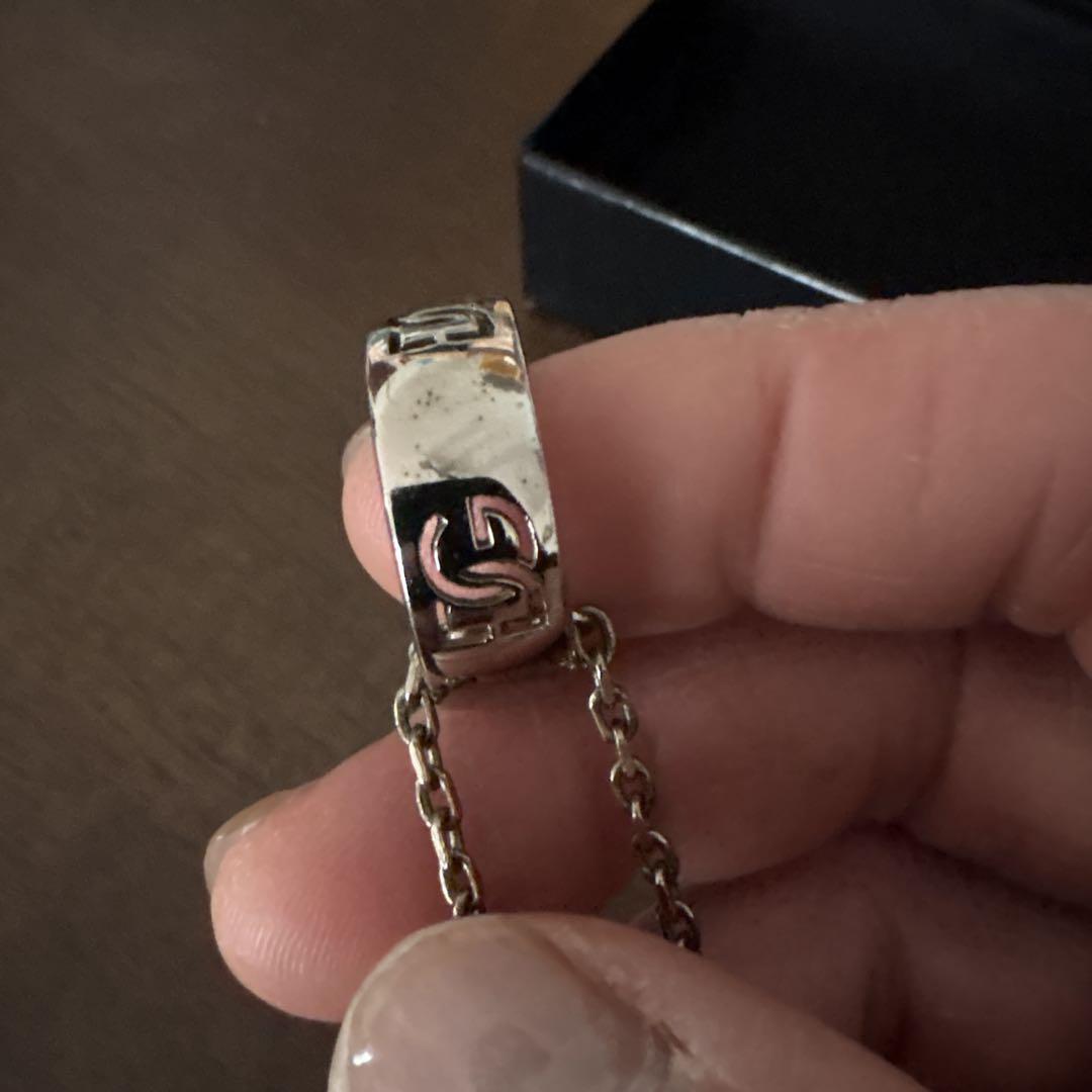 本物DOLCE & GABBANA ロゴ入りシルバーネックレス　カード