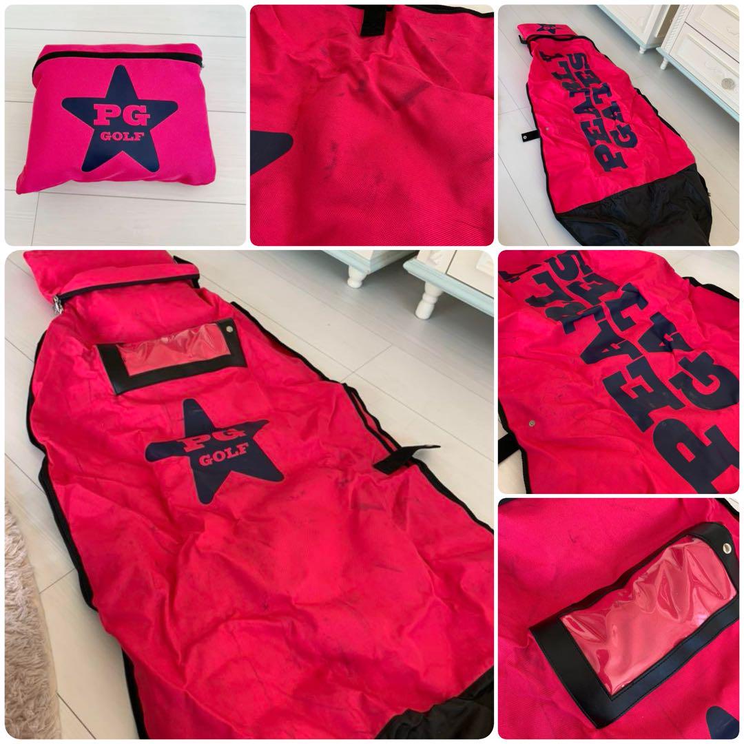 PEARLY GATES キャディバッグ　スタンド式　トラベルカバー付き
