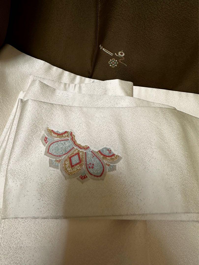 逸品！名品 秋のご奉仕 飛び柄 染め小紋 はんなり帯セット