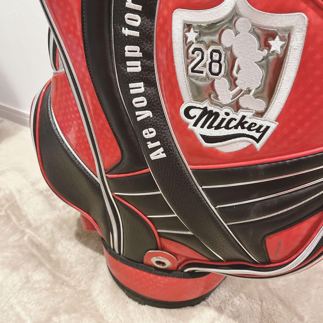 K044 美品！Disney mickey キャディバック 9.5型 フード無し