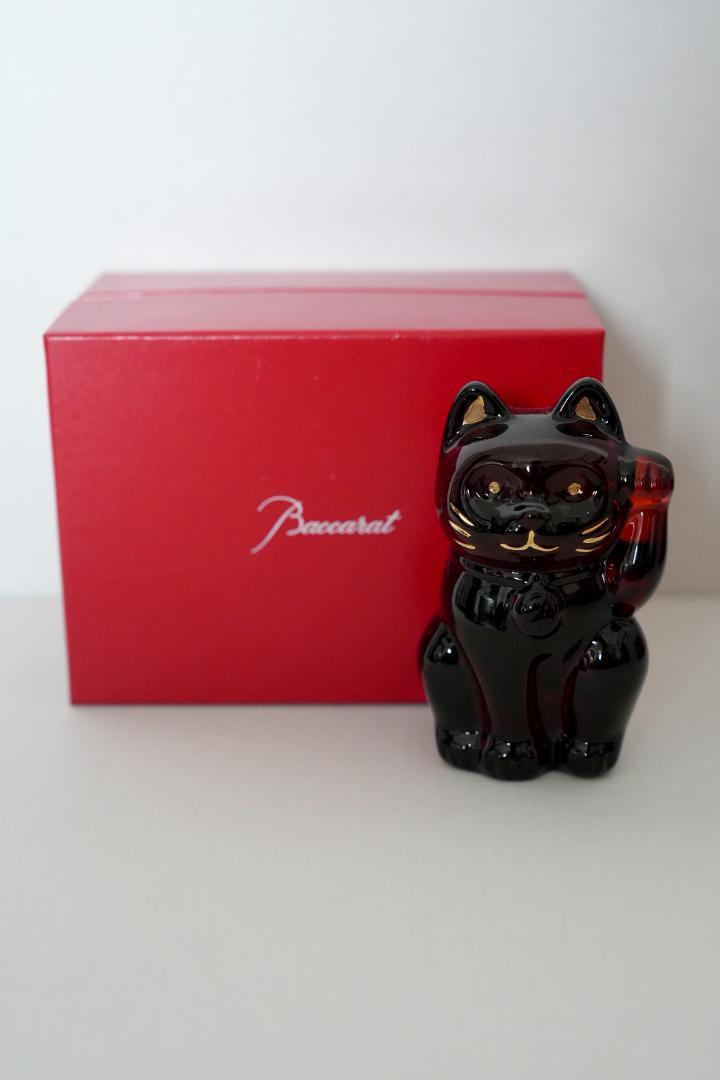 Baccarat バカラ まねき猫 クリスタル レッド クリスタル クリア