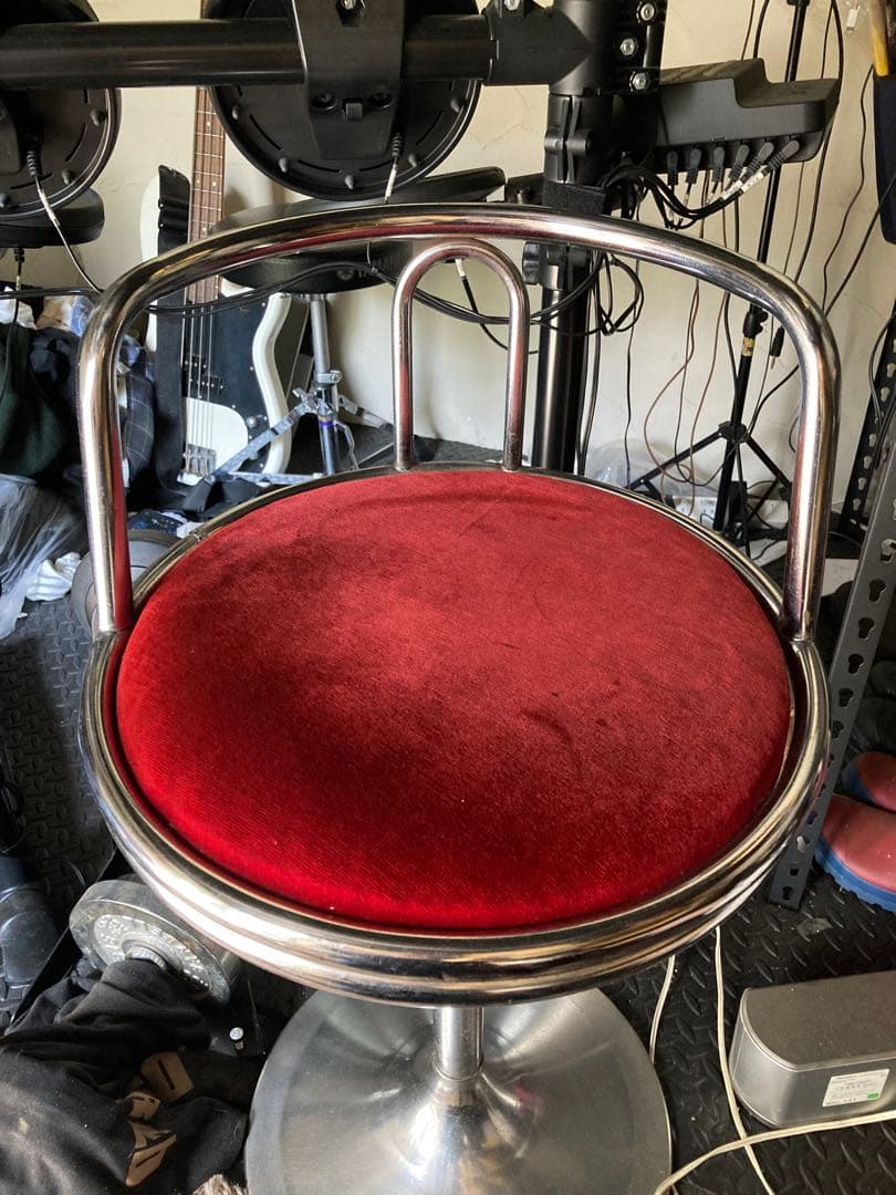 カウンターチェア昭和レトロ看板ガレージ基地 椅子やや傷や汚れあり