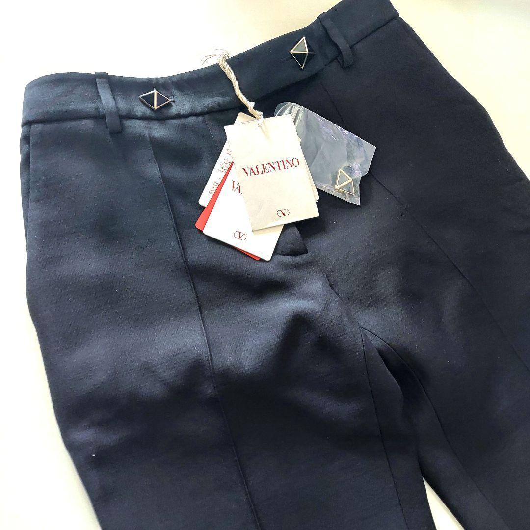 新品21万 VALENTINO テーラードクレープパンツ ロックスタッズ