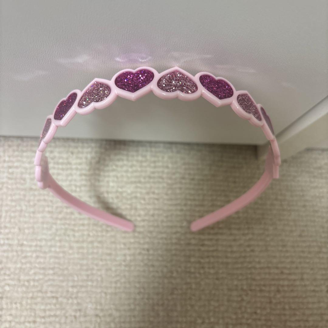 トッピングハートカチューシャ　ピンクサックス Topping Heart Headband by Angelic Pretty