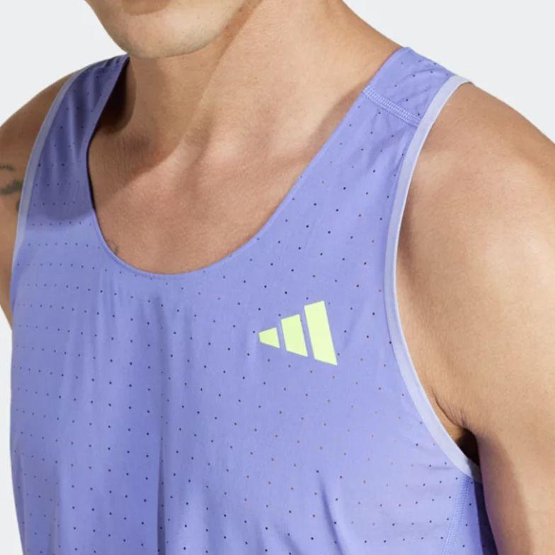 □adidas ADIZERO シングレット 紫XS ランニング タンクトップ