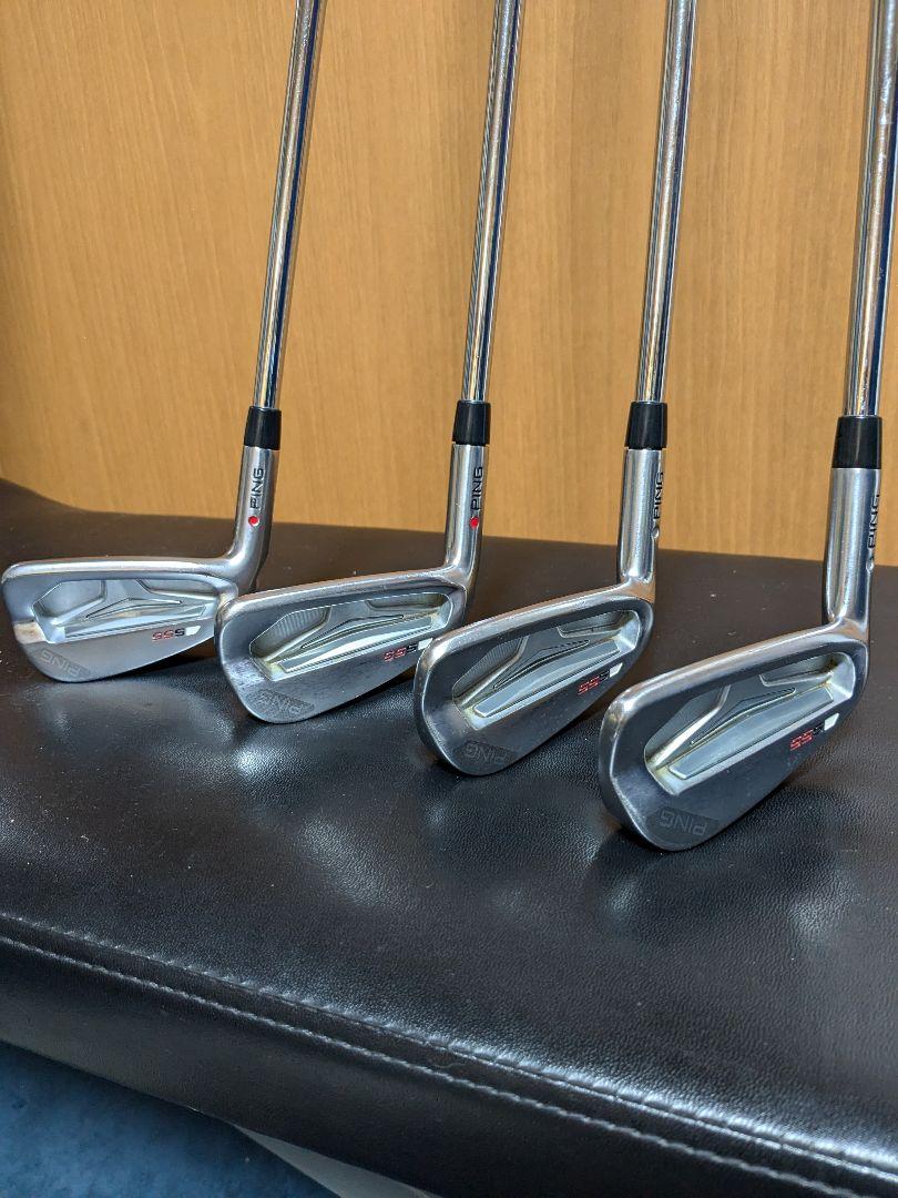 最高級のスーパー PING レフティアイアンセット S55 7本セット 4番〜PW クラブ