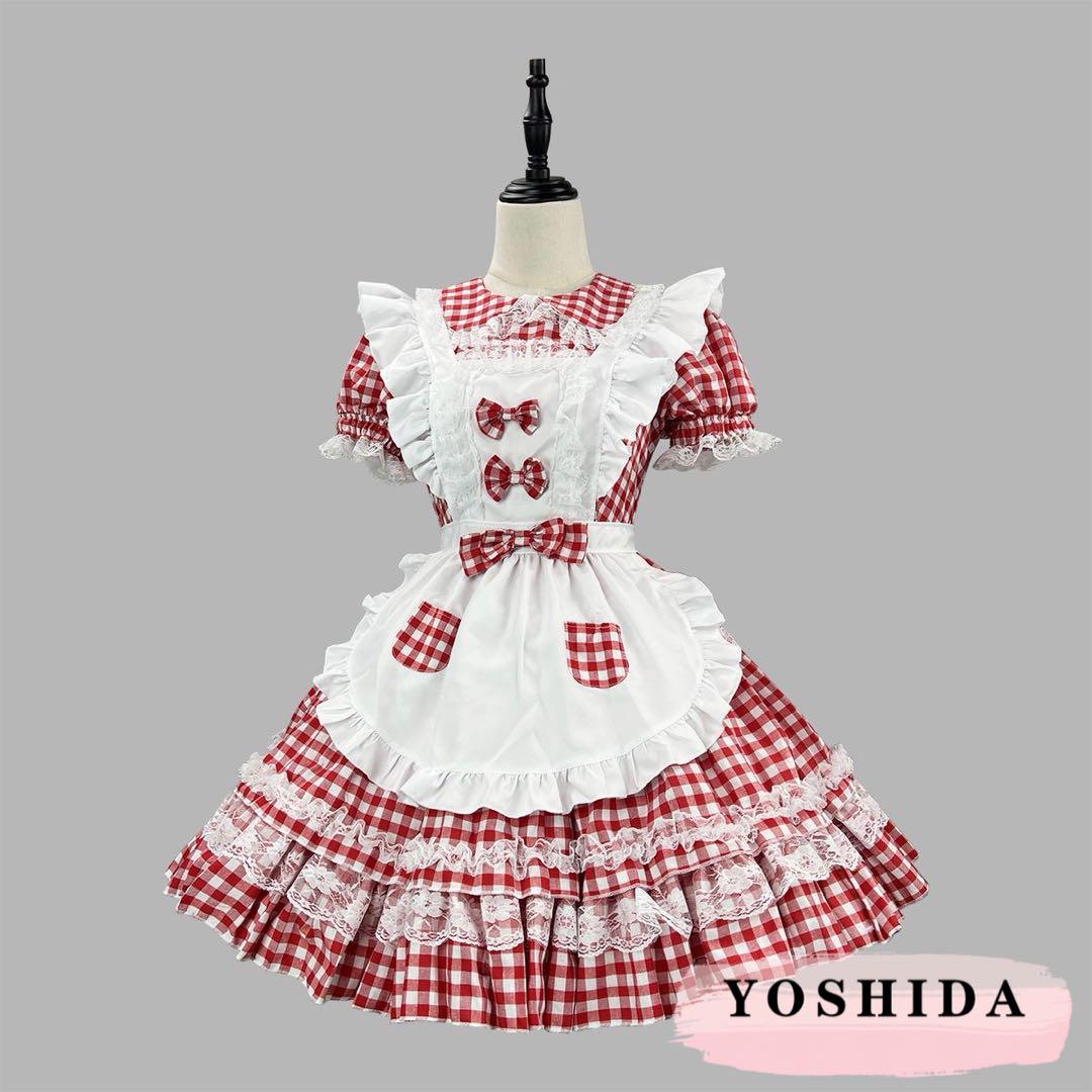 1283❤️Mロリータワンピースコスプレコスチュームメイド服イベントレディース撮影