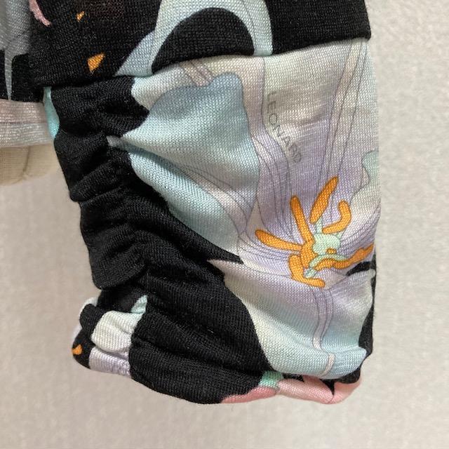 LEONARD レオナール 花柄 ハイネック ブラウス 長袖 カットソー シルク