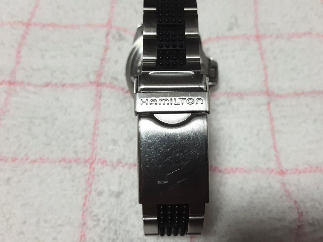 HAMILTON Khaki ブラック腕時計