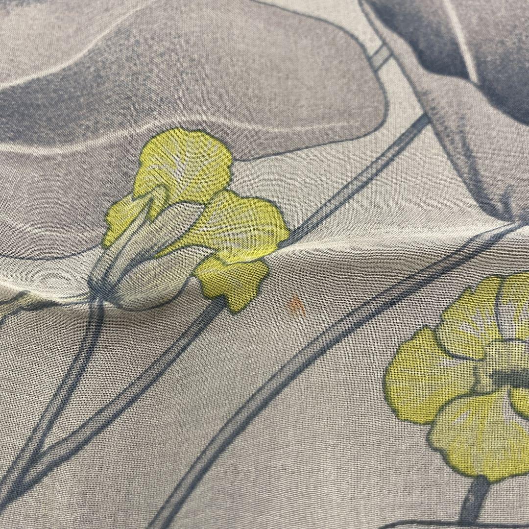 Hermès 花柄スカーフ オーガンジーシルク ビンテージ　90cm