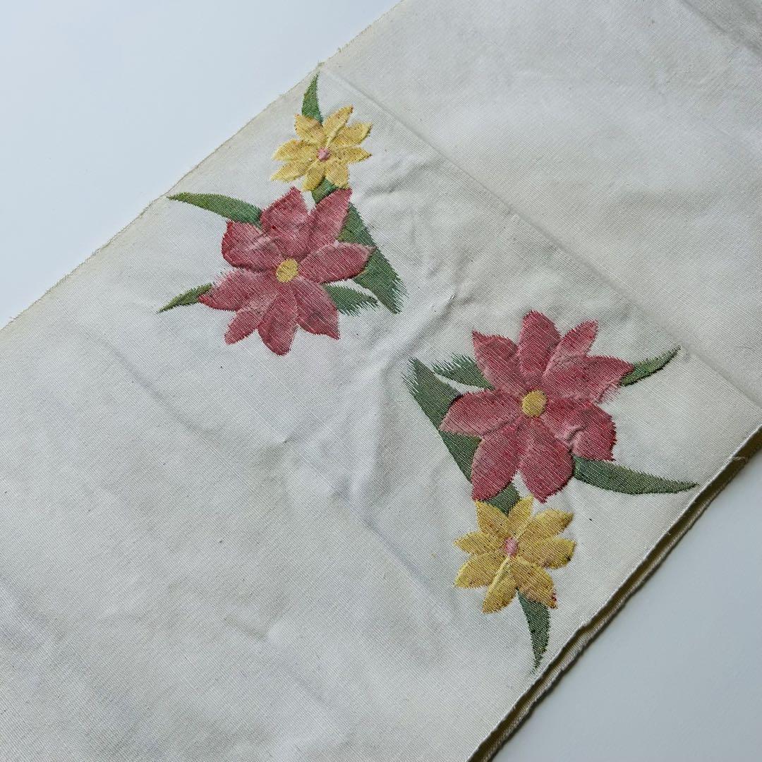 期間限定お買い得商品 |  通販 名古屋帯 正絹 紬 織出しの可愛い花 八寸 T-7920 - メルカリ 着物・浴衣