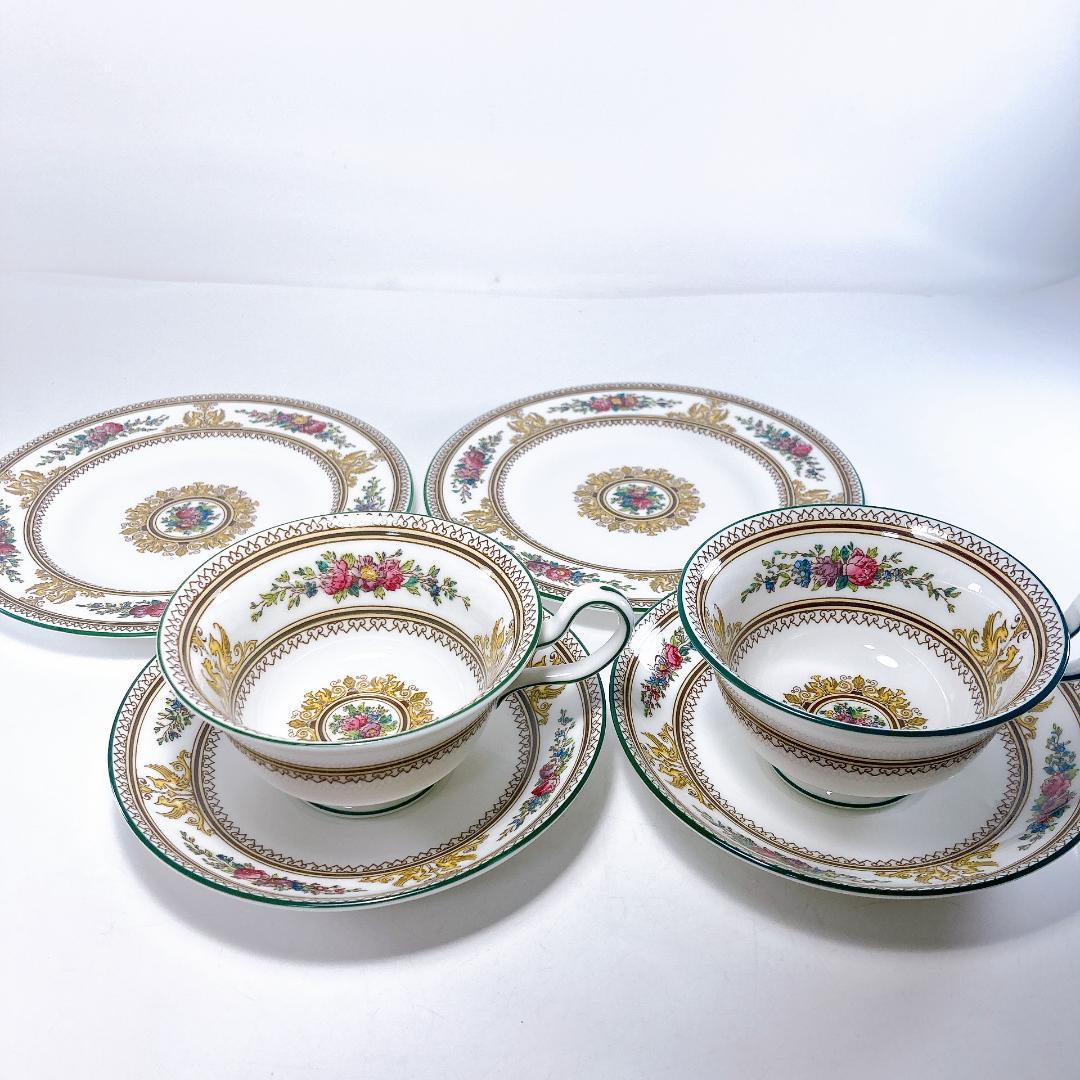 WEDGWOOD コロンビアエナメル ティー カップ＆ソーサー・プレート １☆