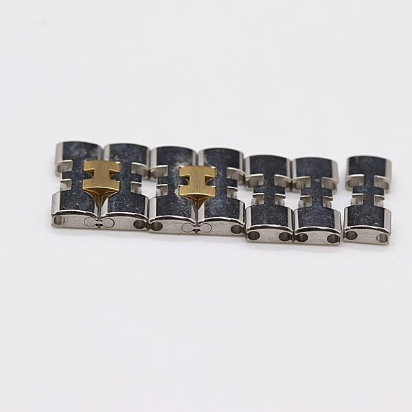 【純正】良品 エルメス 7コマ 14mm用 シルバー/ゴールド メンズ 腕時計用
