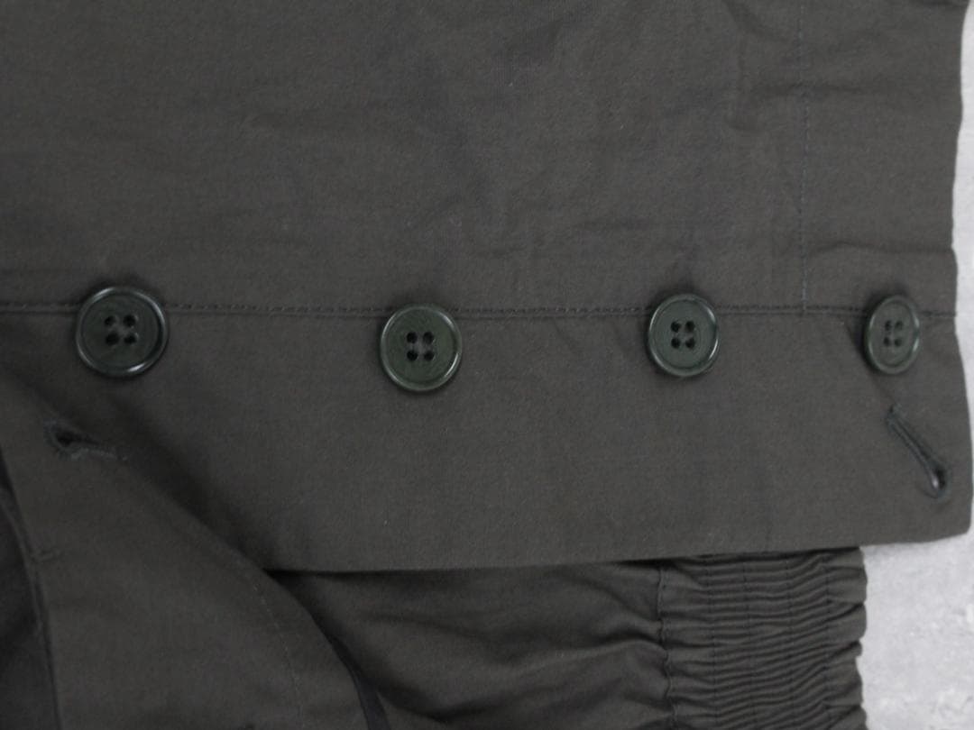 ▲HERMESエルメス コットンショートパンツ ベルトホック カーキグレー ▲HERMESエルメス コットンショートパンツ ベルトホック カーキグレー