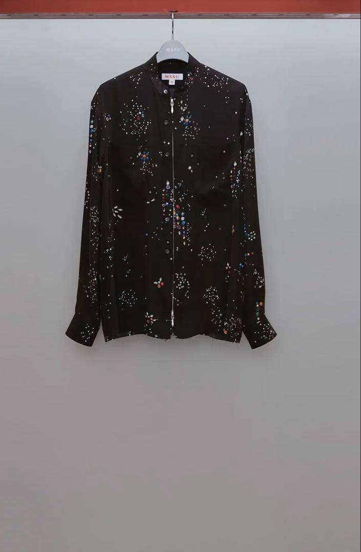 MASU　ZIP-UP GALAXY SILK SHIRT & SCARF