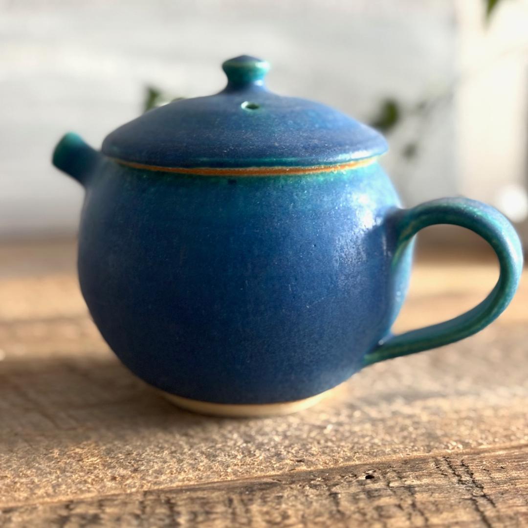 ティーポット POT 茶器 日本茶 急須 ターコイズブルー 信楽焼