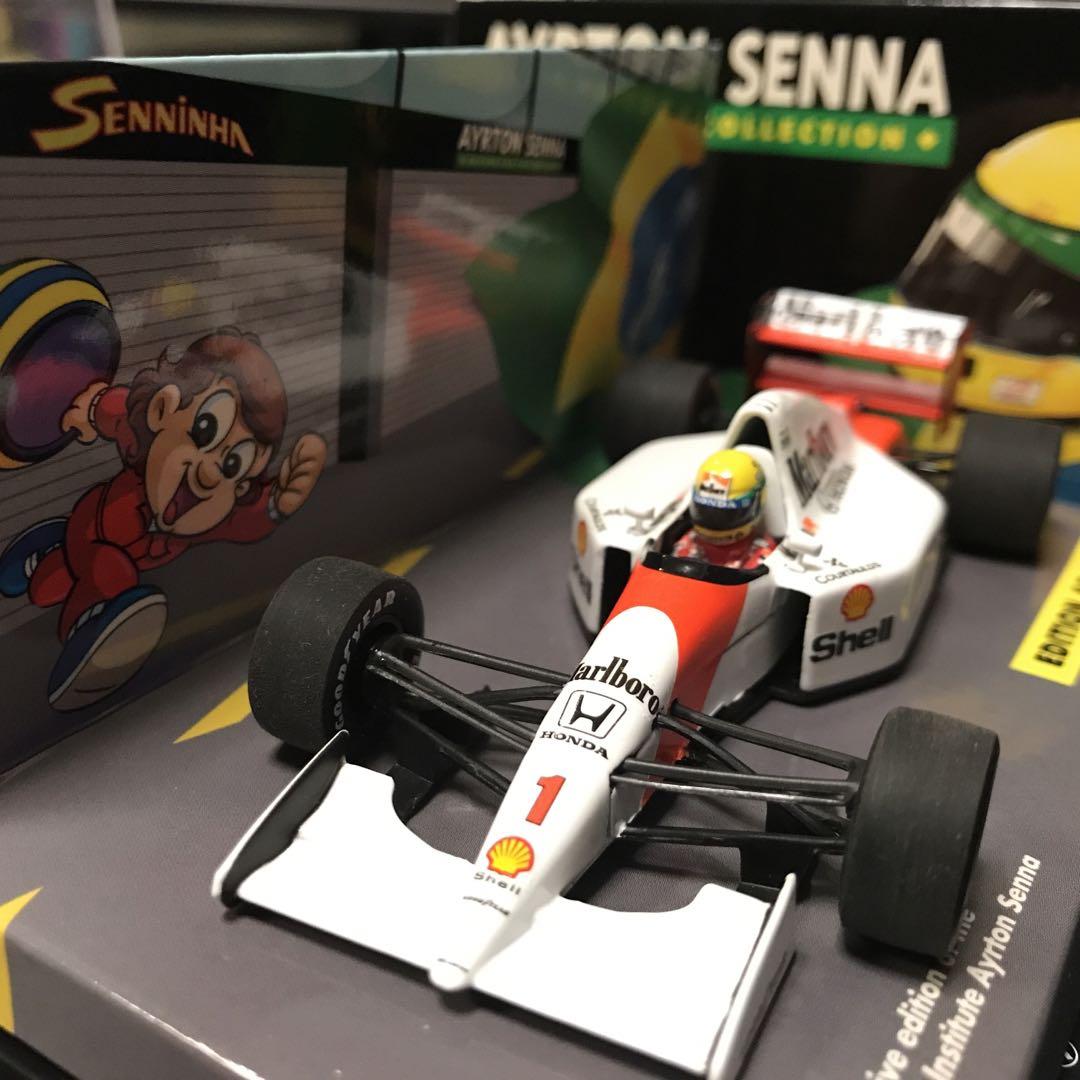 【本物新品保証】 ミニチャンプス セナ没後15年 MP4/7 マクラーレンホンダ ミニカー