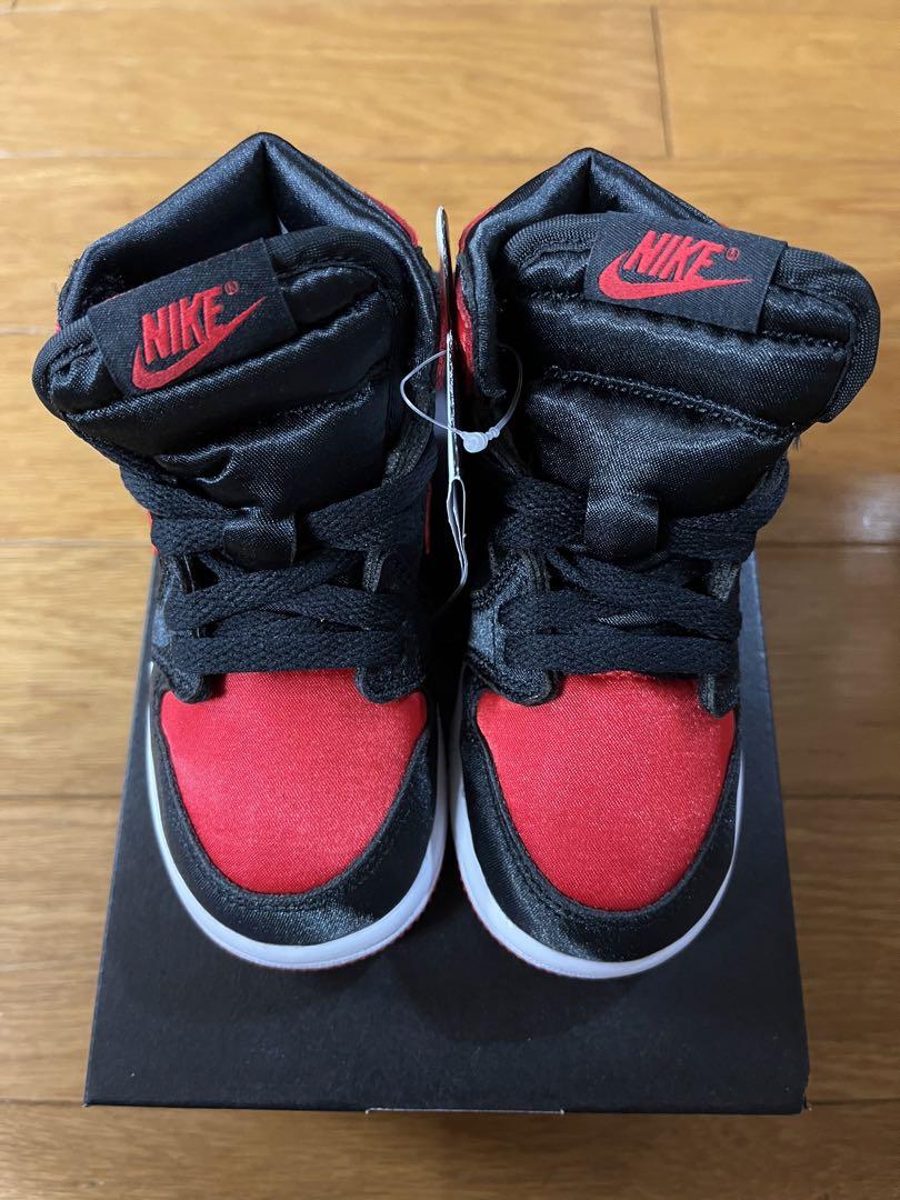 スニーカー Nike TD Air Jordan 1  High  Satin Bred
