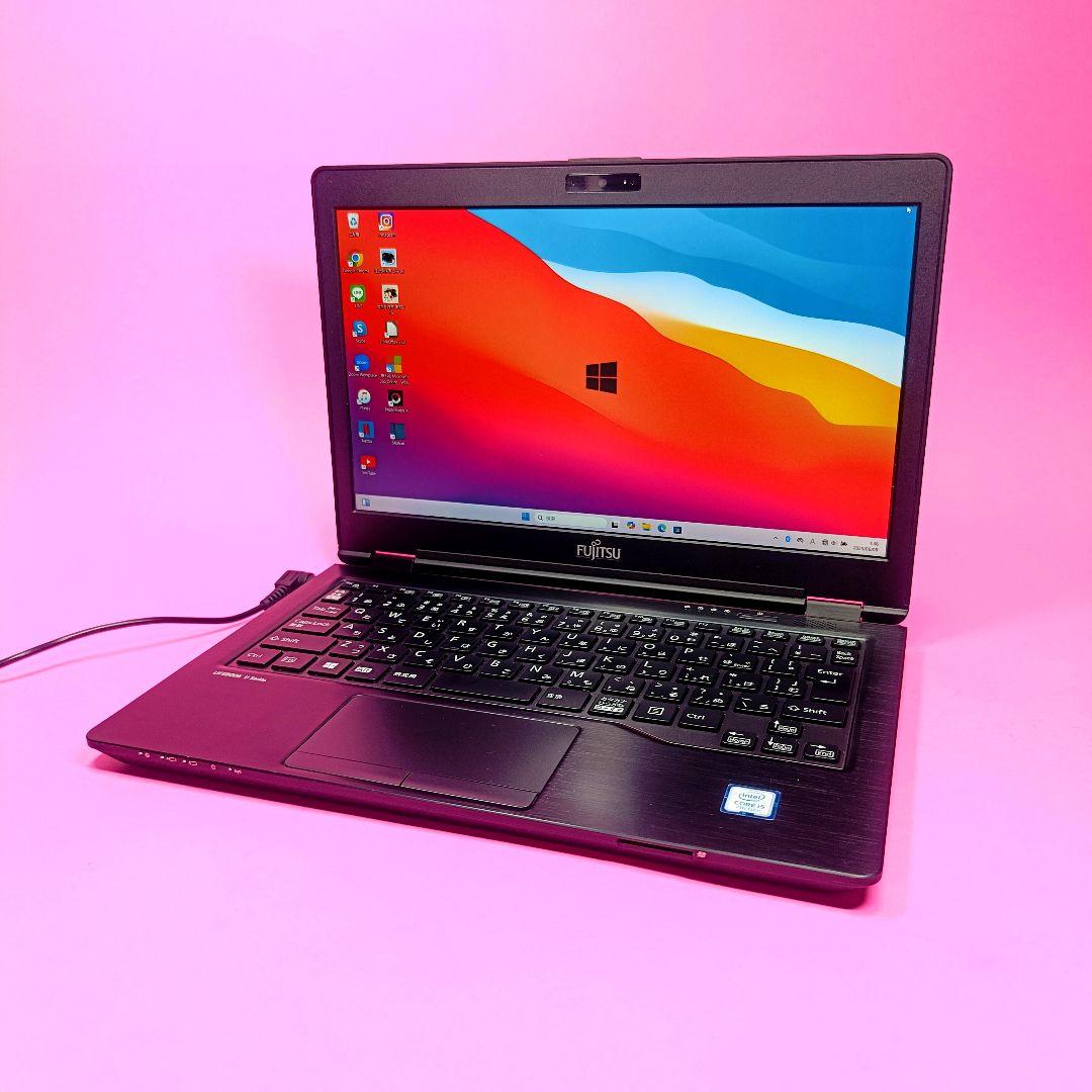 100％品質 高性能7世代‼️i5✨高速SSD256✨16GB✨カメラ付き黒ノート Windowsノート本体