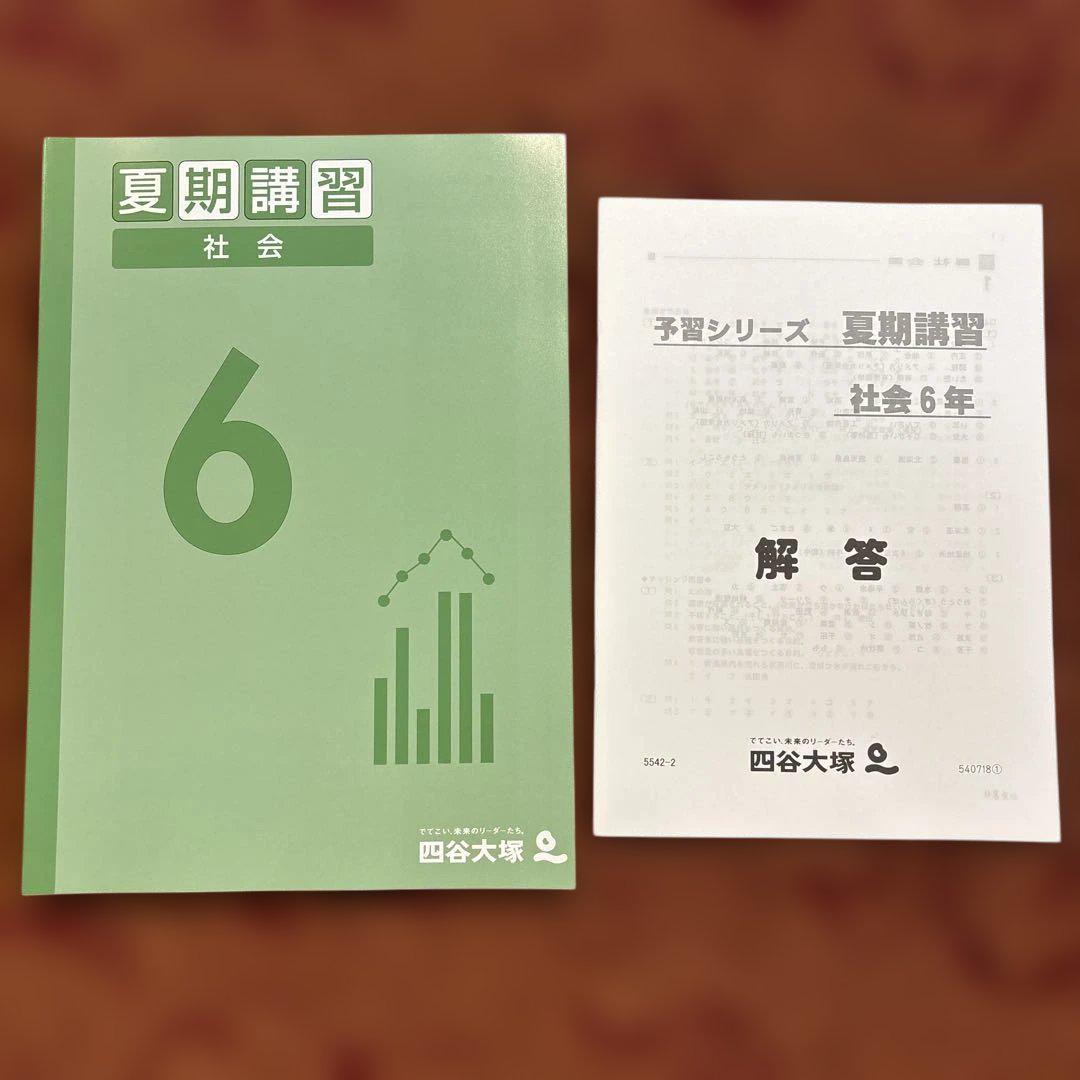 【新品・未使用】2024年 四谷大塚 塾 予習シリーズ夏期講習 6年テキスト 新品未使用品】 四谷大塚 予習シリーズ 夏期講習 社会 6年