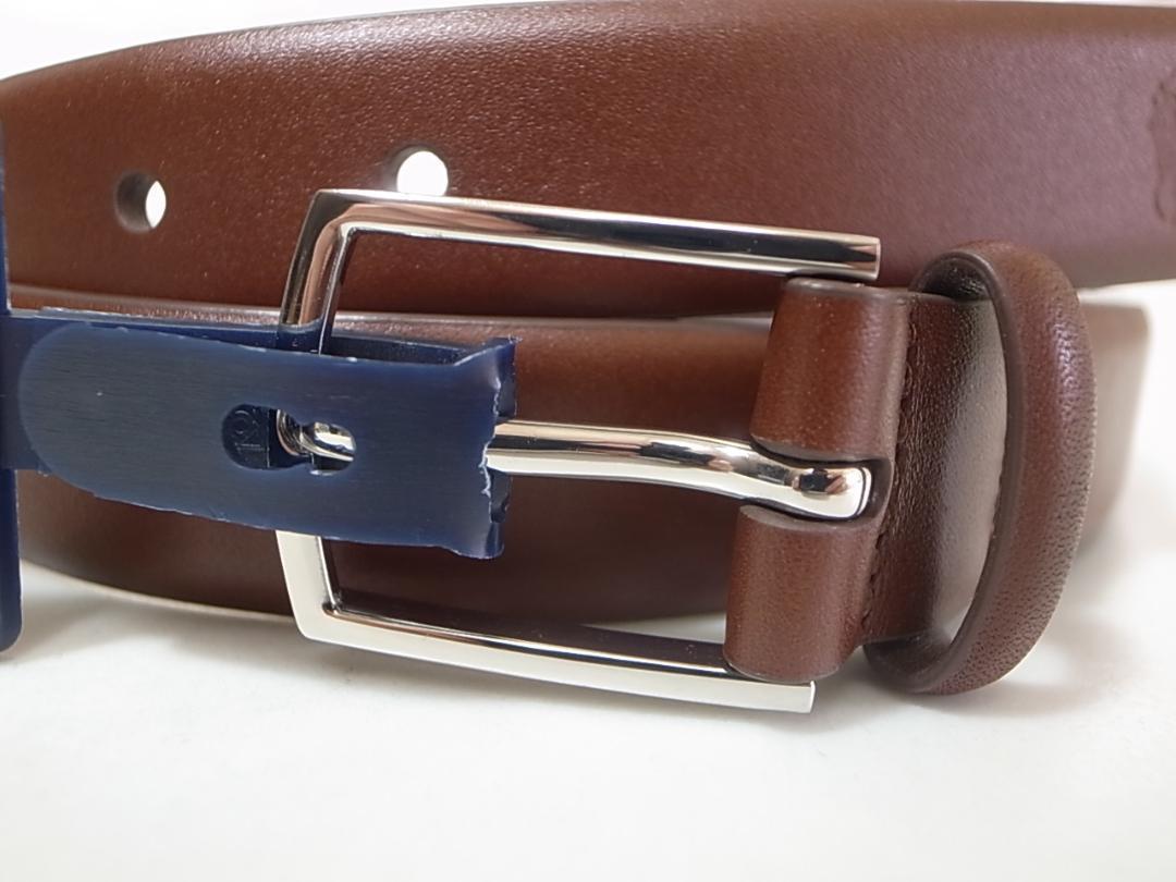 POLOラルフローレンLEATHERレザー ドレス ベルト 茶 ブラウン42新品