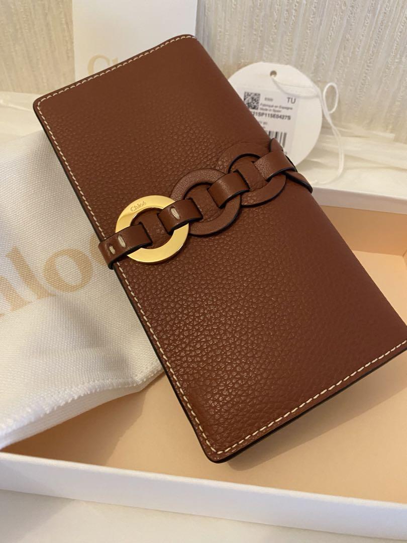 豪華 クロエ ブラウン レザー 本革 DARRYL ダリル 長財布 財布 CHLOE 小物
