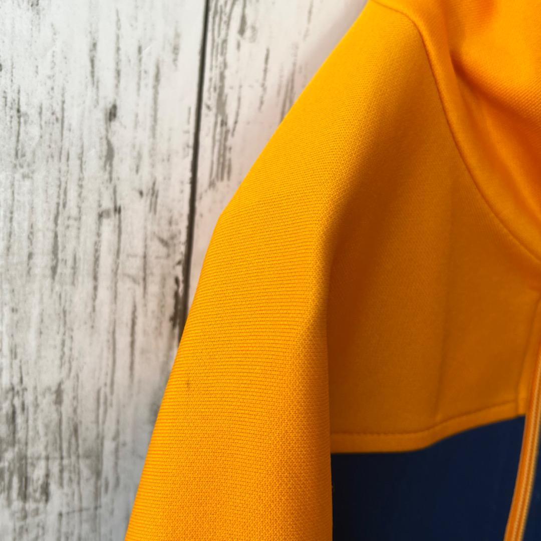 希少】アディダス デサント L 4号 オレンジ ネイビー トレフォイル 青