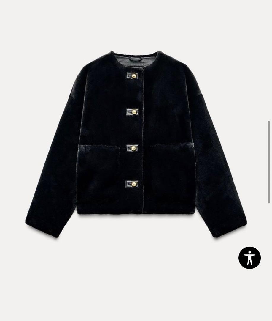ZARA フェイクファー ジャケット ZW COLLECTION