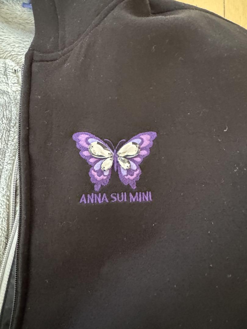 ANNA SUI MINI 蝶刺繍 フード付きジャケット