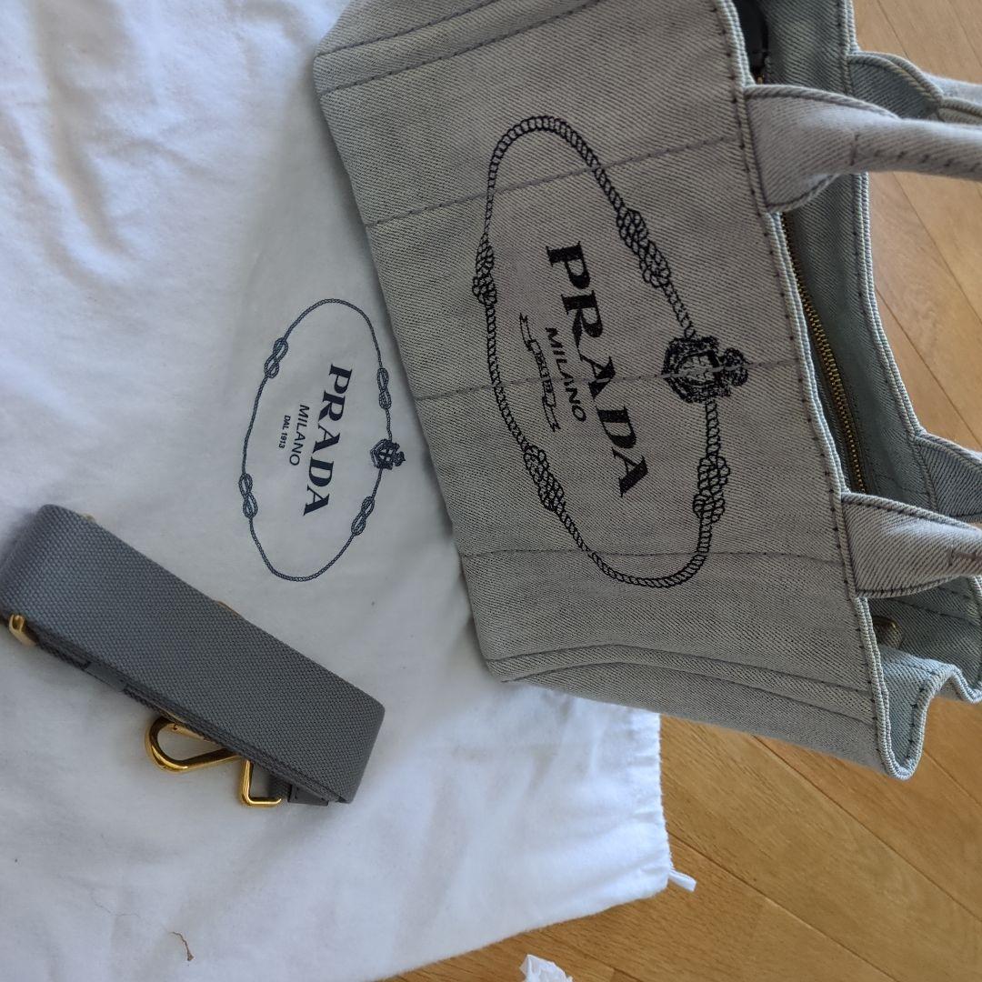 PRADA　プラダ　デニム　ハンドバック、ショルダーバック