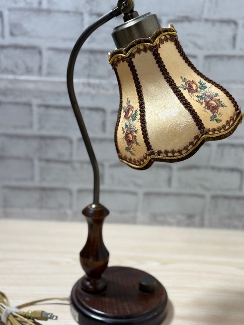 レトロ　新日本照明 調光Dimmer スタンドライト ランプ 電球付き 新日本照明 dimmer 昭和レトロ 卓上ランプ アンティーク 新日本照明