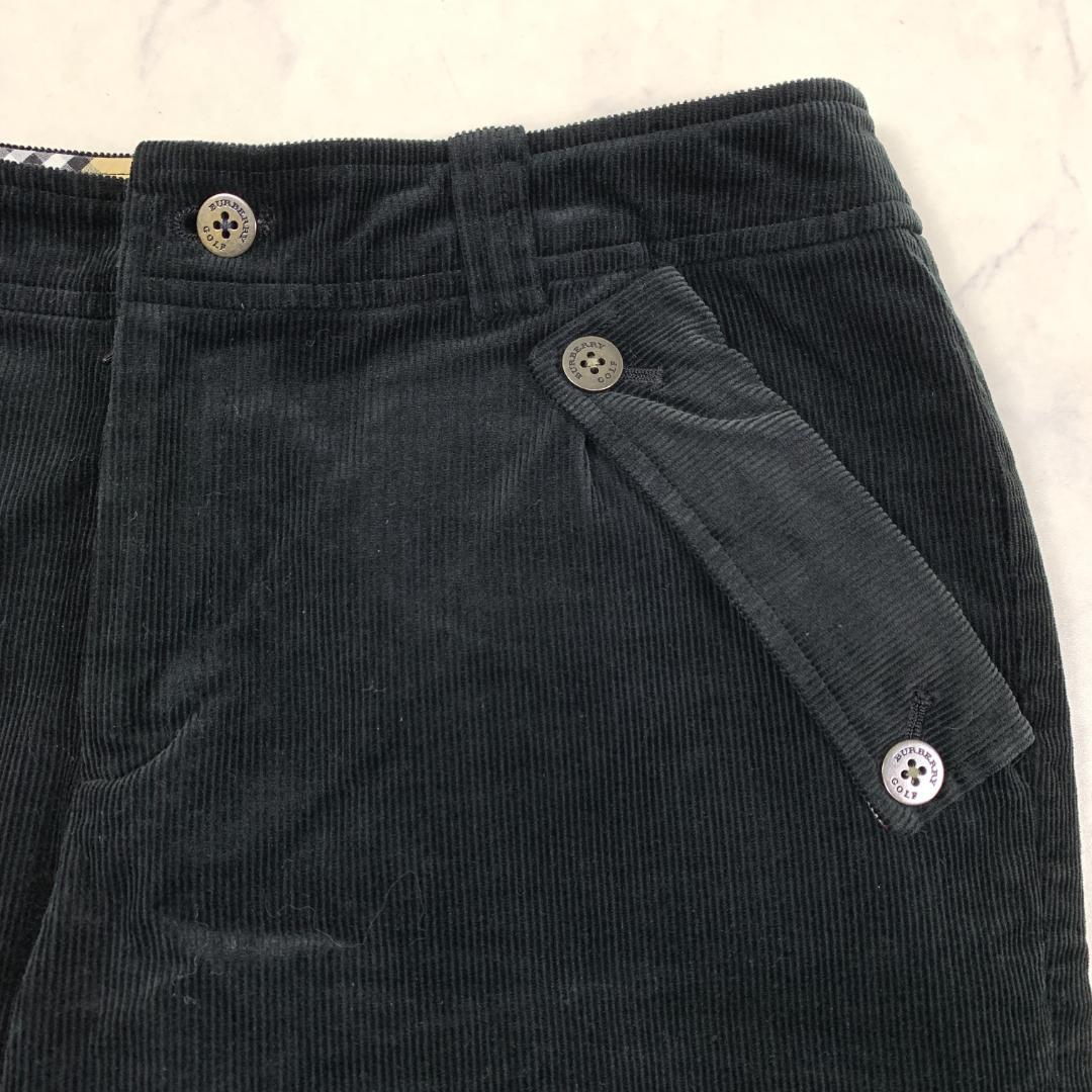 LA5936 バーバリーゴルフ コーデュロイハーフパンツ ブラック 7