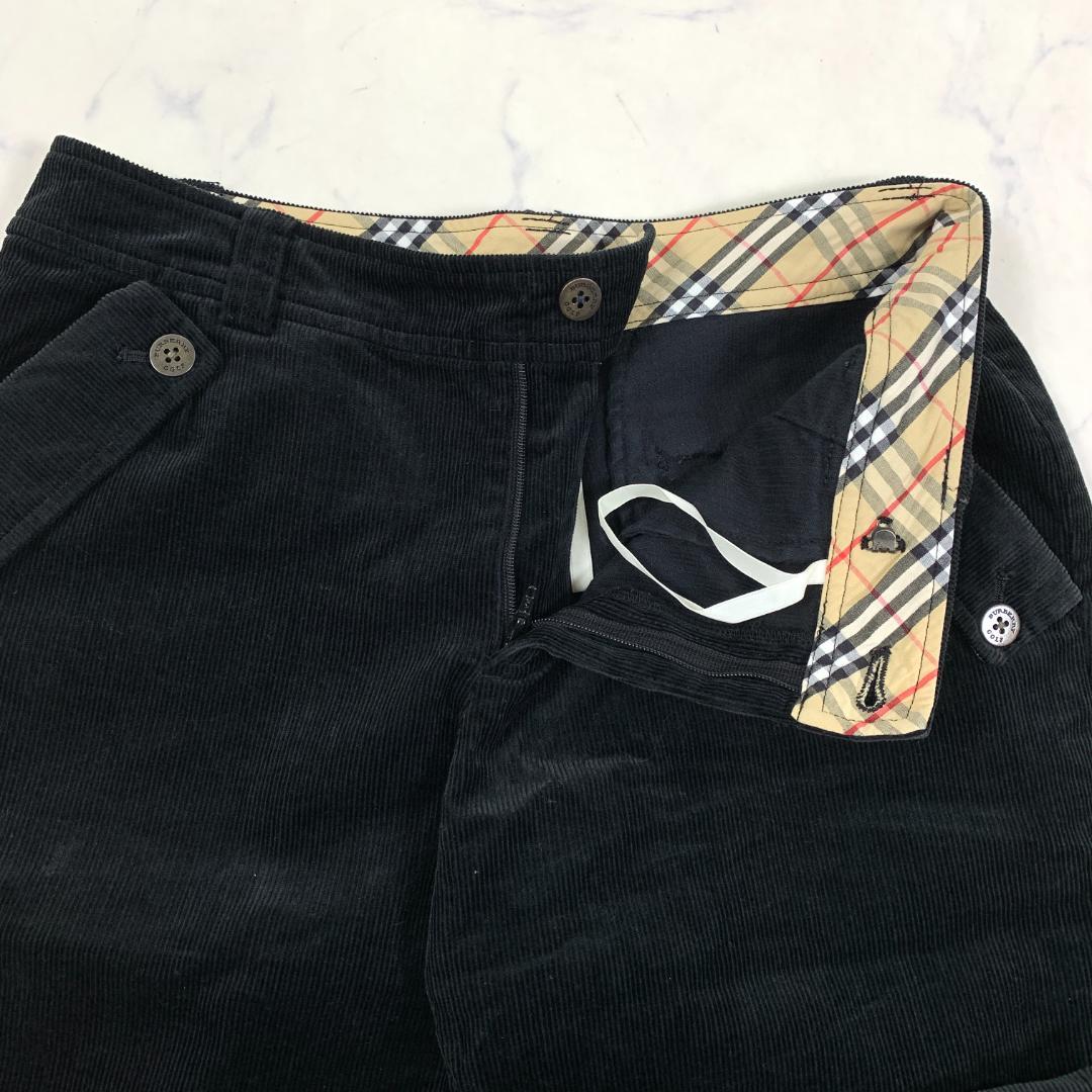 LA5936 バーバリーゴルフ コーデュロイハーフパンツ ブラック 7