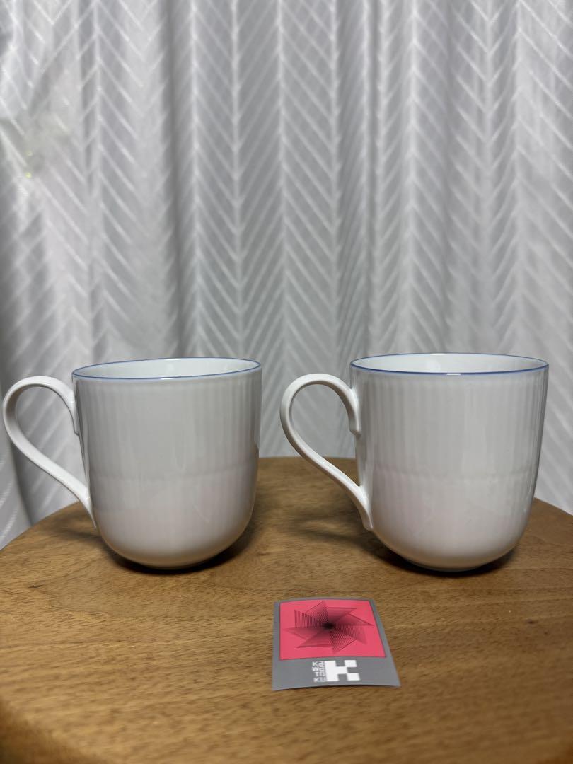 新品未使用 2個セットロイヤルコペンハーゲンブルーラインマグカップ