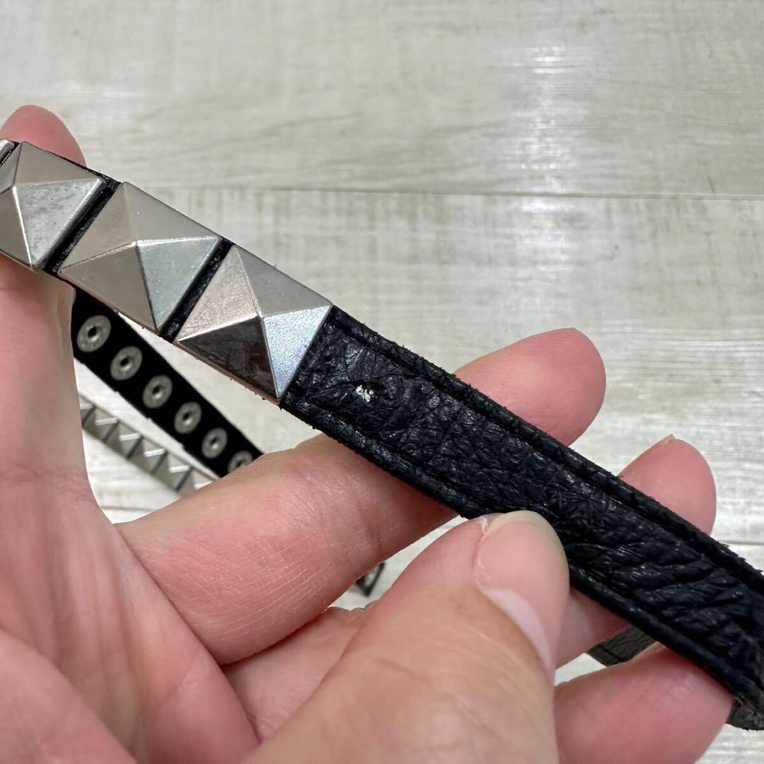 24ss 2024 コンダクター ピラミッド スタッズ ナロー ベルト