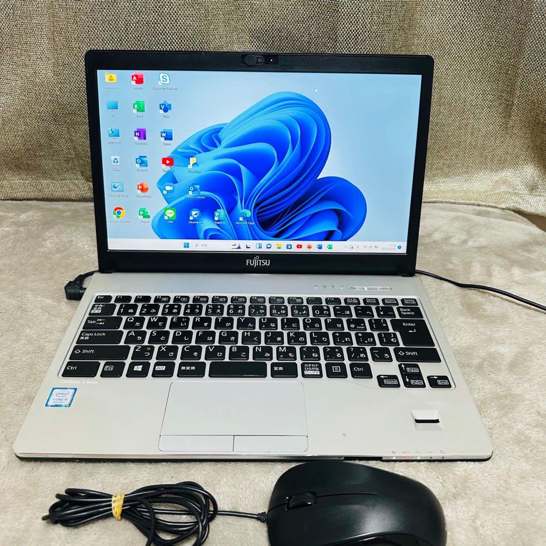 S67 Fujitsuノートパソコンi5メモリ8G高速Windows11オフィス