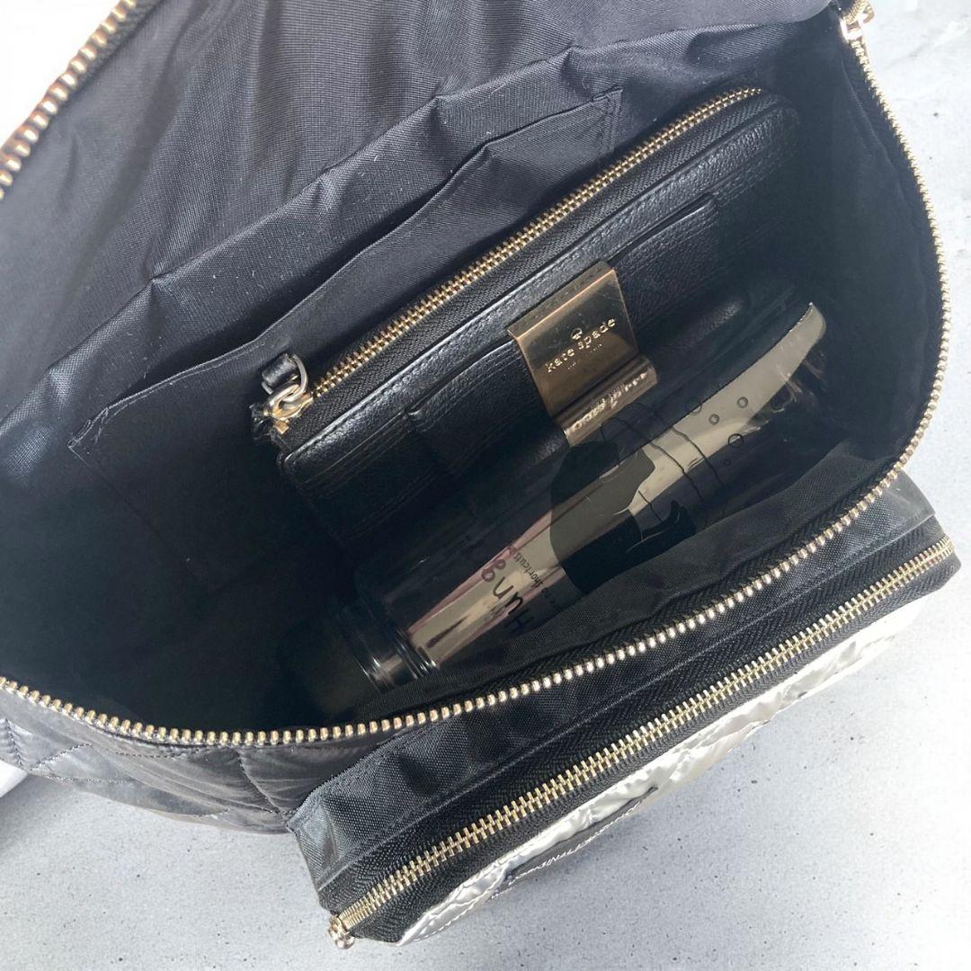 Wallet Body Bag／black × silver