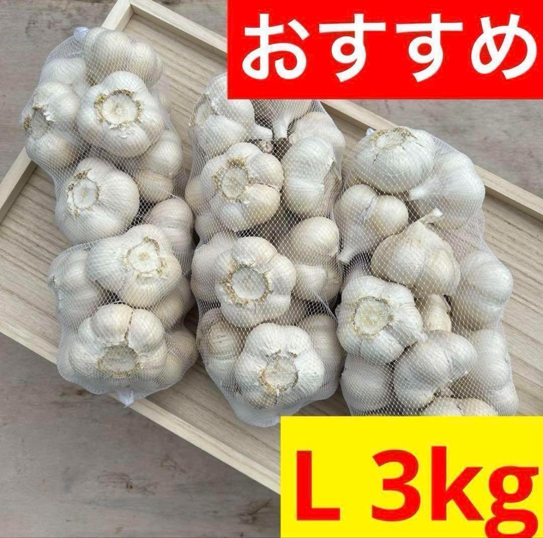 青森県産にんにく 3kg L 福地ホワイト 黒にんにく加工 激安 お得