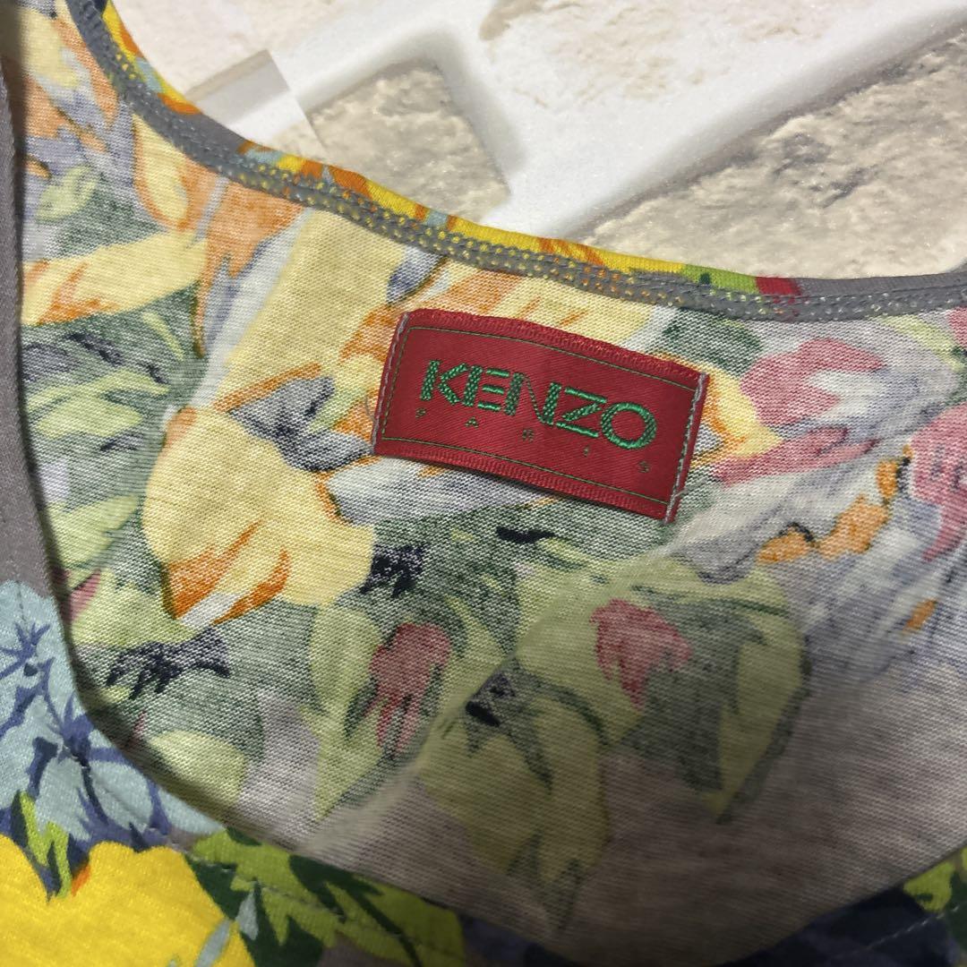 KENZO ケンゾー 花柄 セットアップ ノースリーブ グレー パンツ M