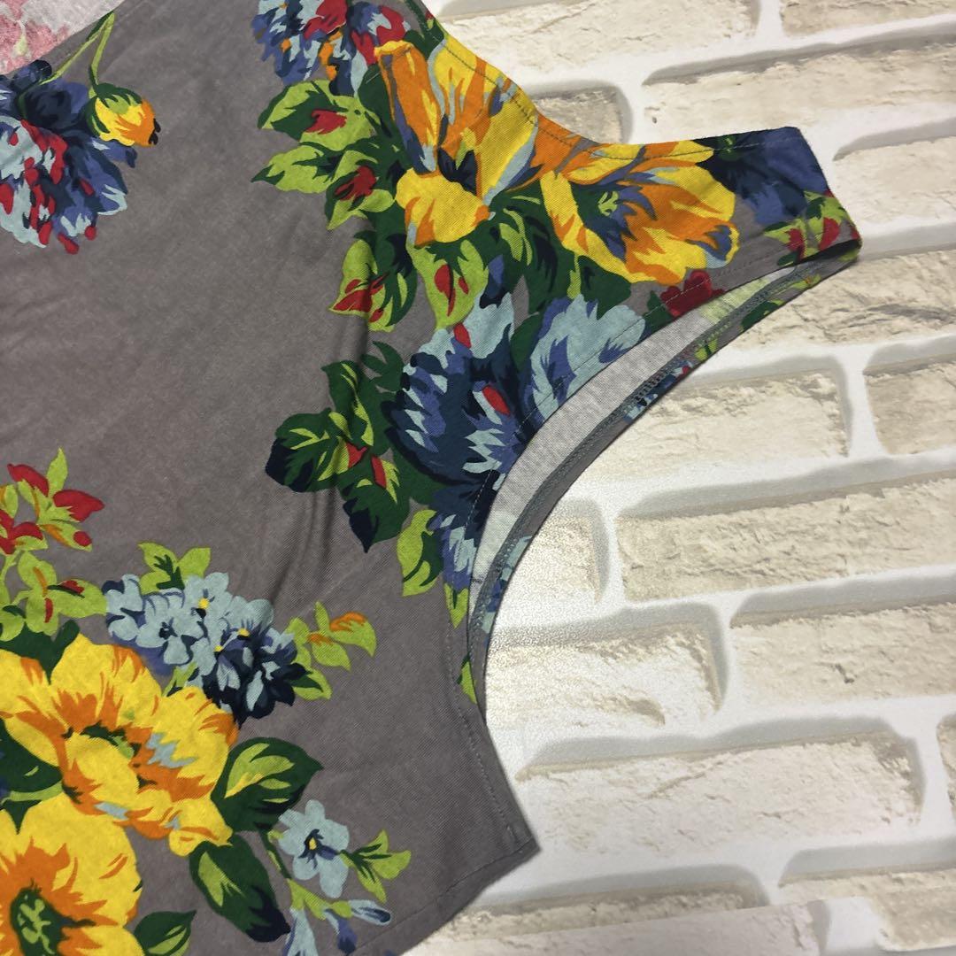 KENZO ケンゾー 花柄 セットアップ ノースリーブ グレー パンツ M
