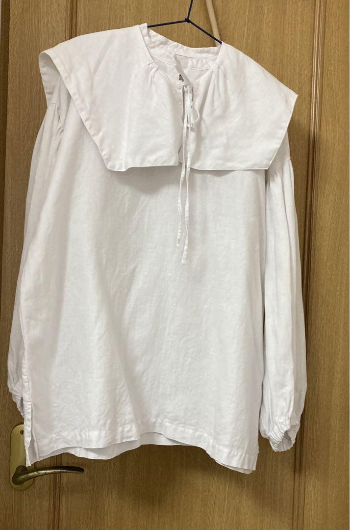 nest robe ネストローブ リネン付け襟セーラーブラウス