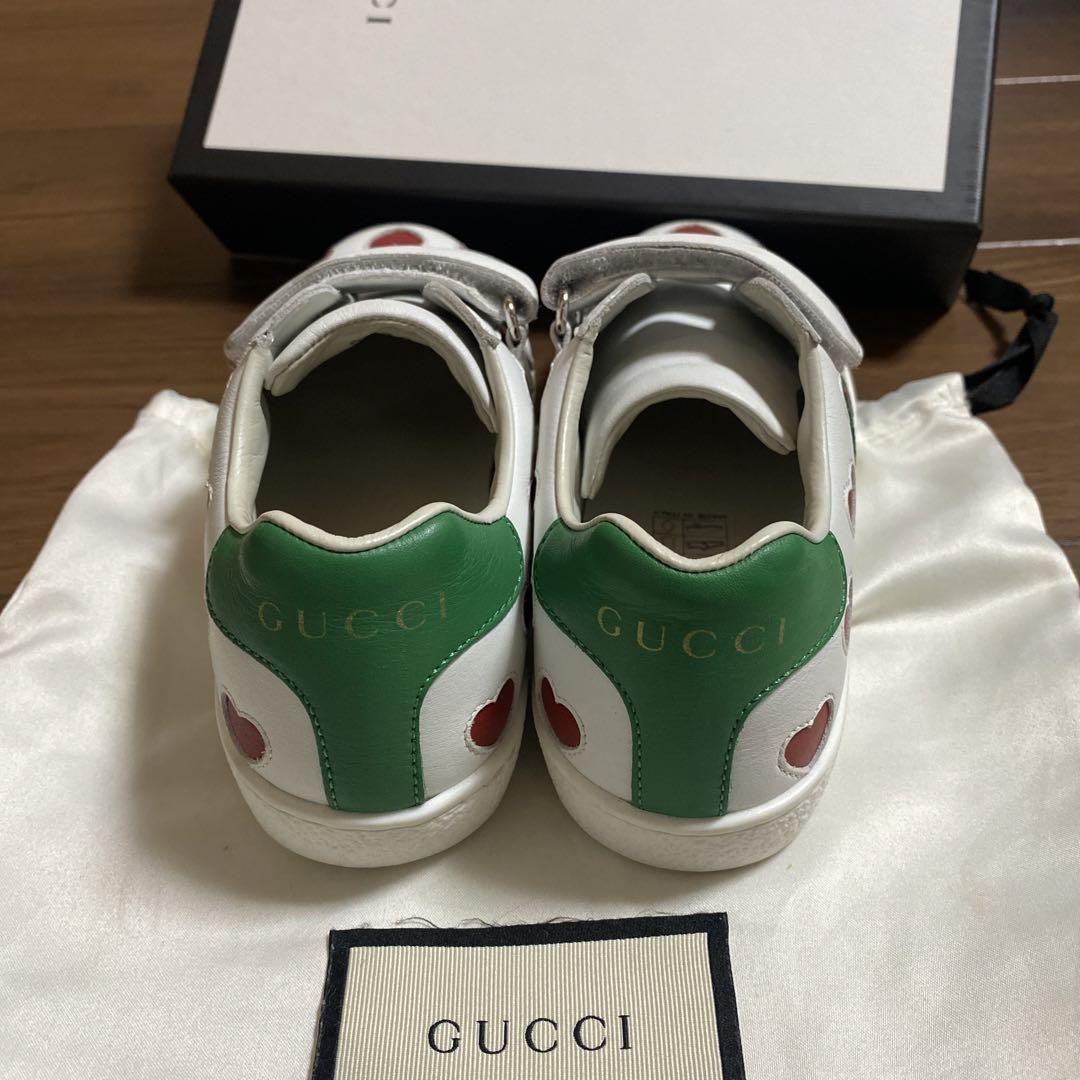 GUCCI ハート柄 スニーカー サイズ18.5cm