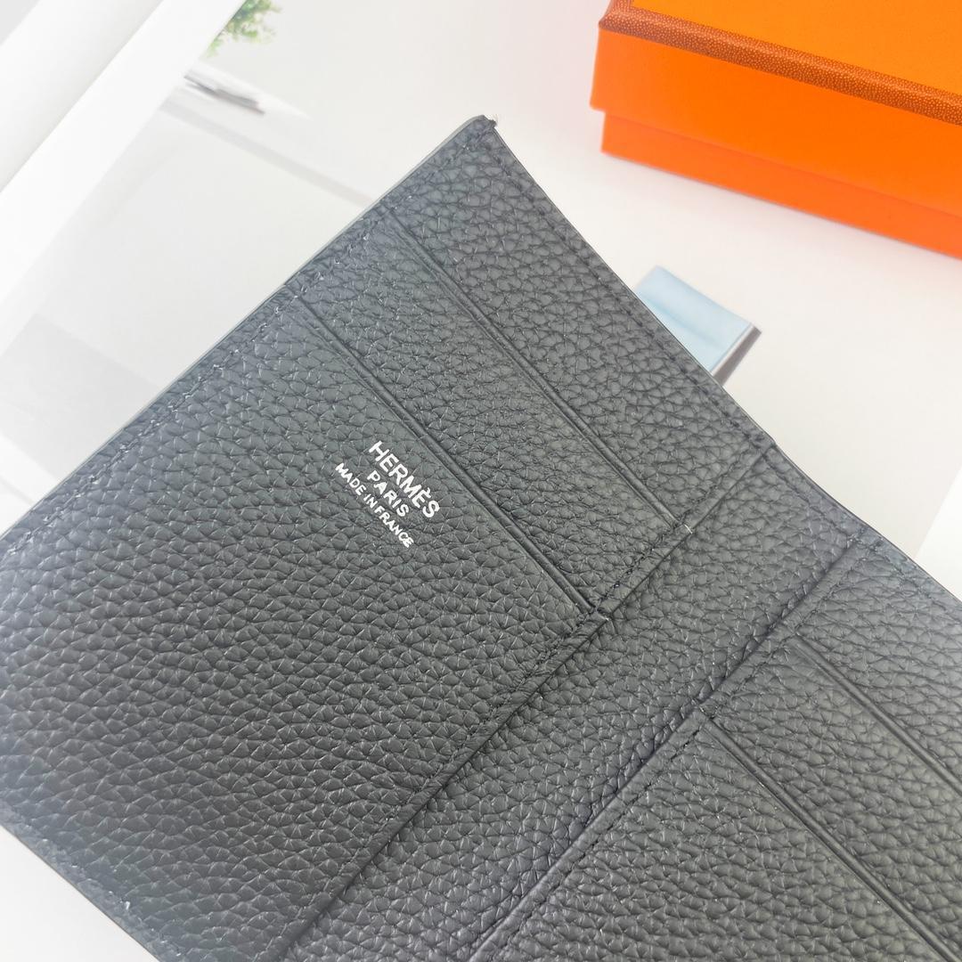 【美品】HERMESコンパクト財布 ブラック