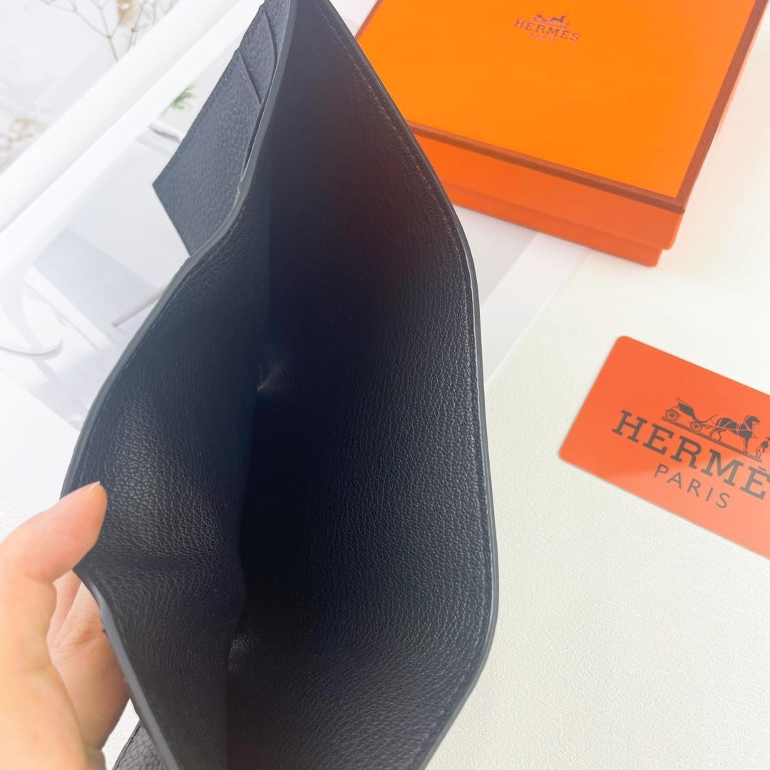 【美品】HERMESコンパクト財布 ブラック