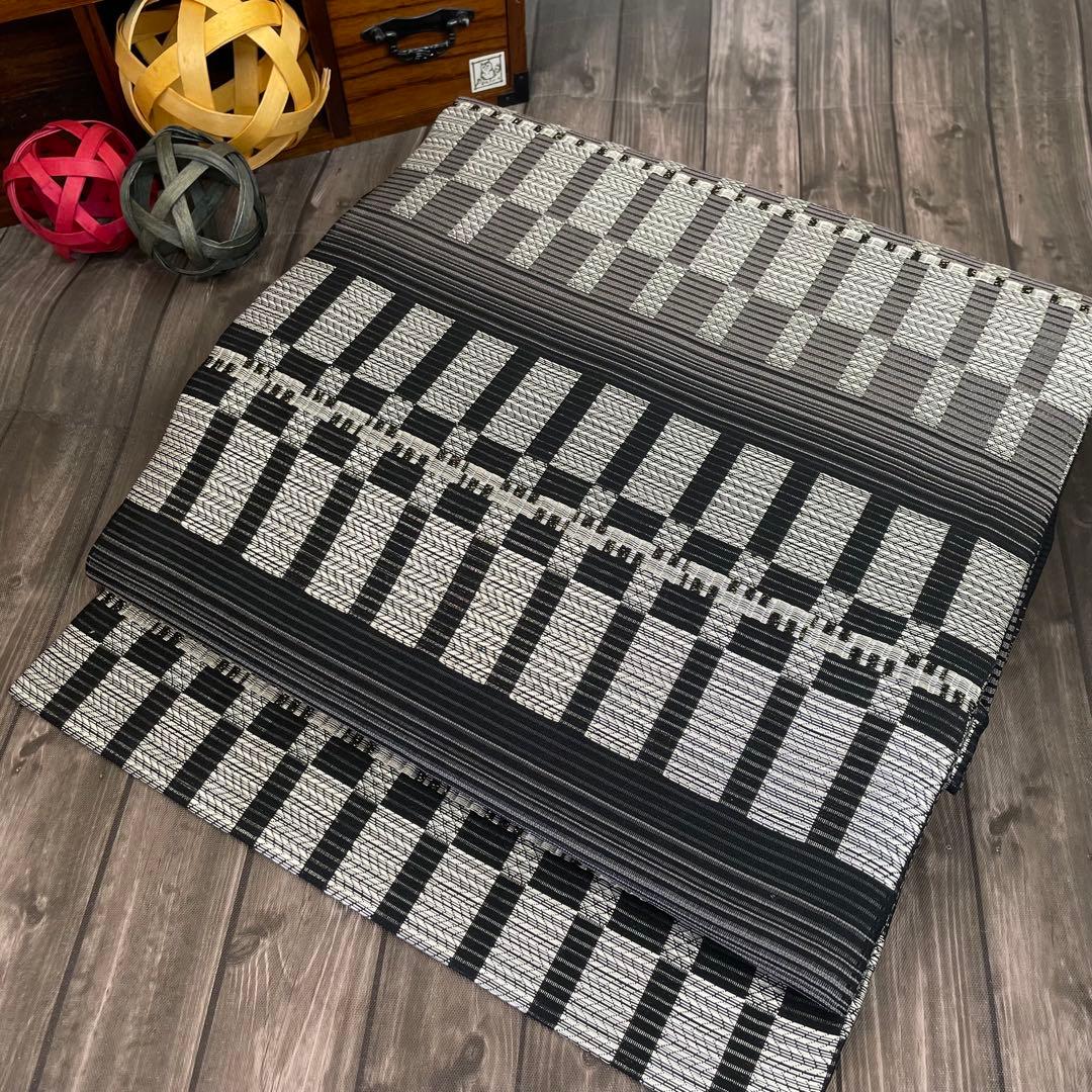 夏の九寸 西陣織 お仕立て上り 正絹 名古屋帯 新品