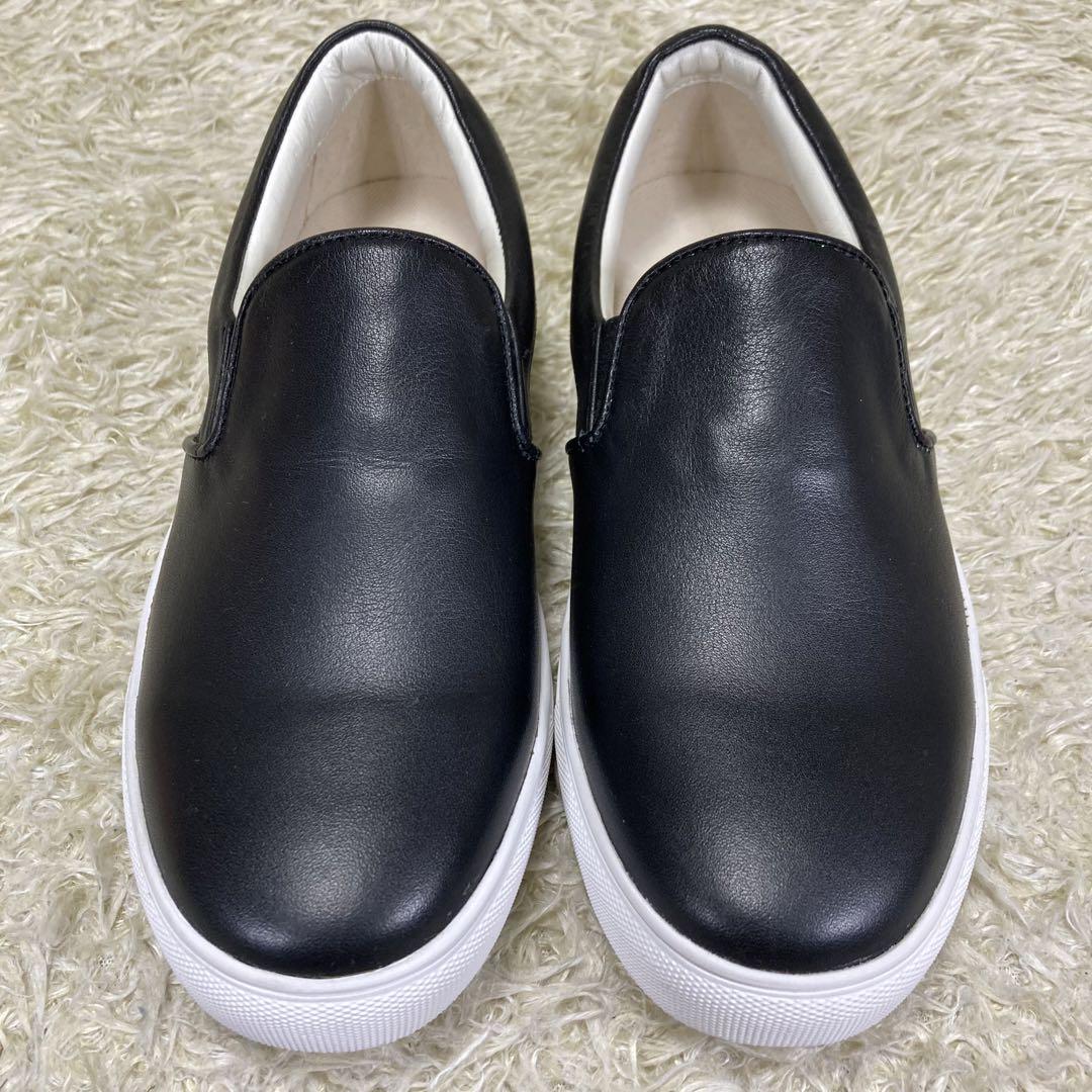 極美品』銀座かねまつ アクアベル レザースリッポン スニーカー